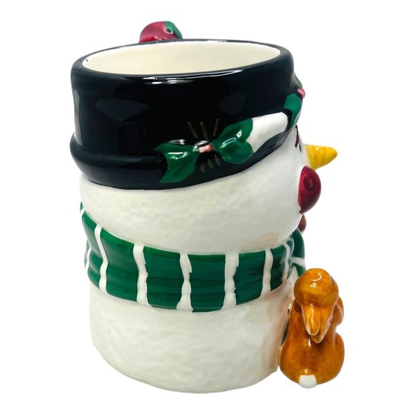 ‘Tis The Season 16 oz Snowman Mug Cup Rabbit Deer Candy Cane Handle Christmas - Picture 6 of 9